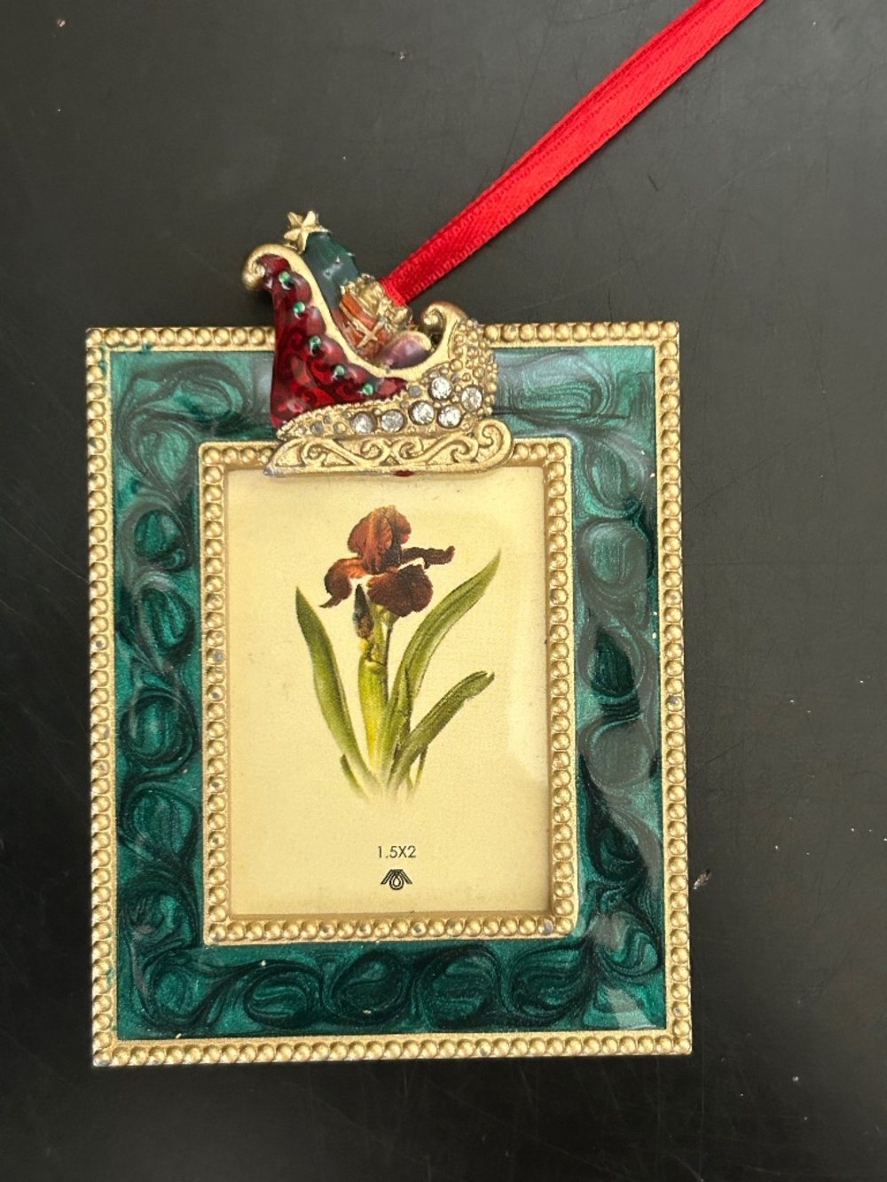 Miniature Picture Frame Christmas Ornament. NWOT